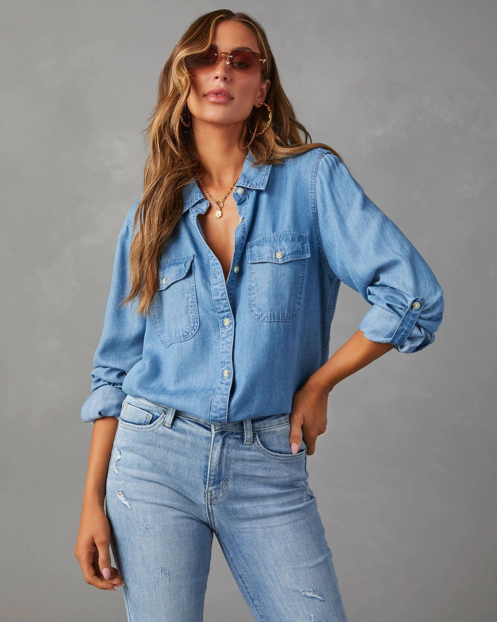 Ashley Denim Shirt - York & Dante