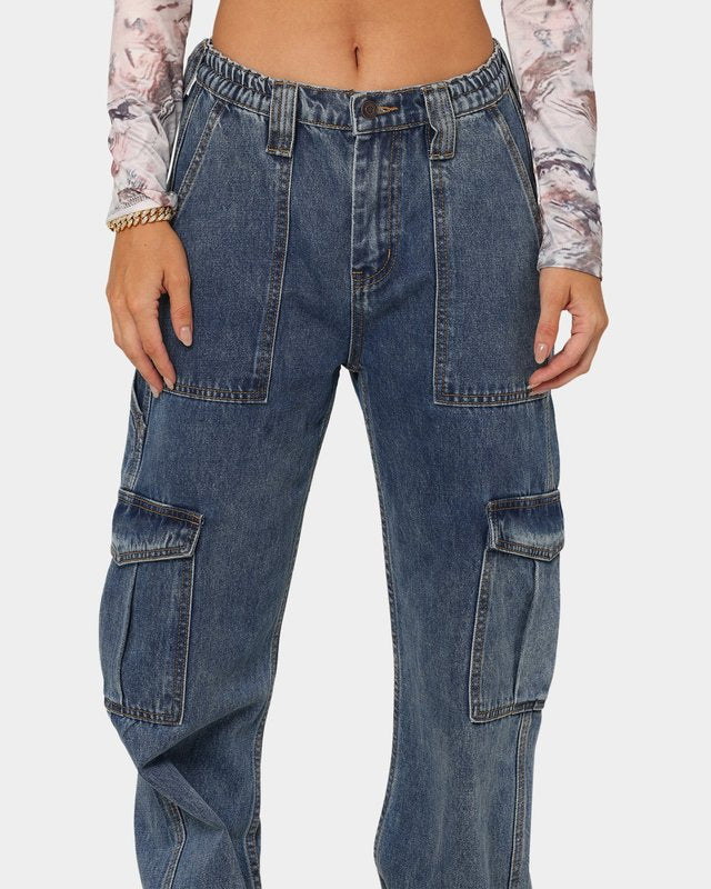 Denim Cargo Jeans
