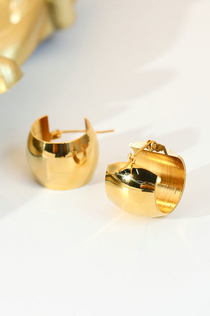 18K Gold Plated C-Hoop Earrings