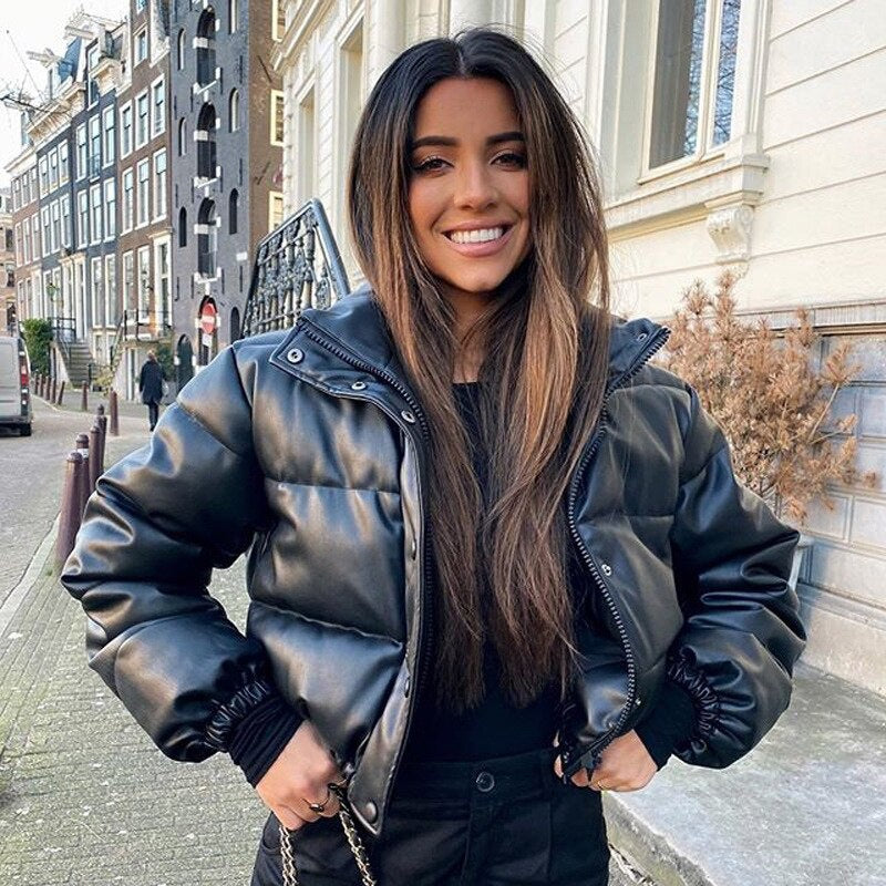 Leather Jacket Outfits To Wear With Puffer Jackets Leather Puffer