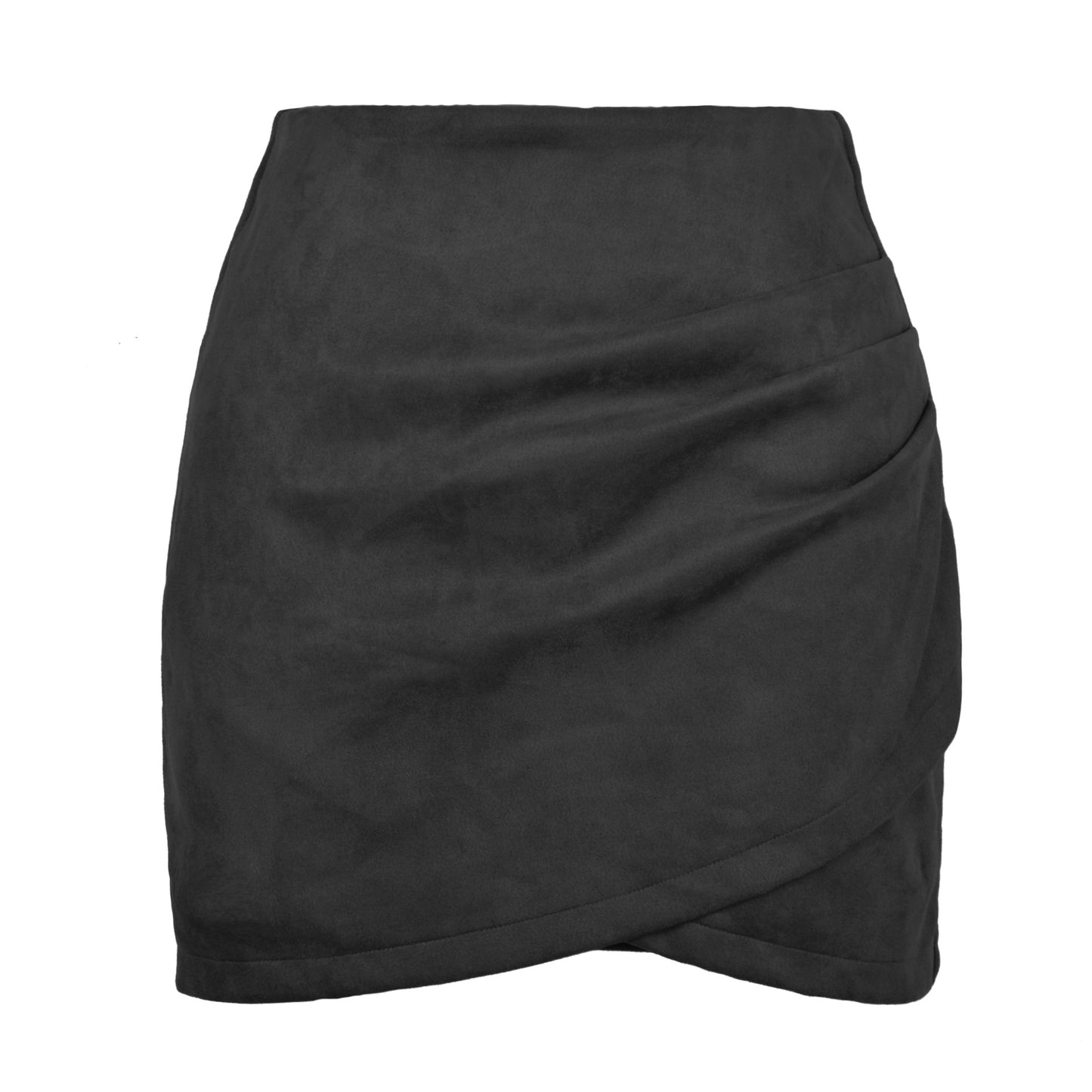 Suede Solid Skirt Autumn Skirt