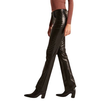 Winter Straight Leather Pants