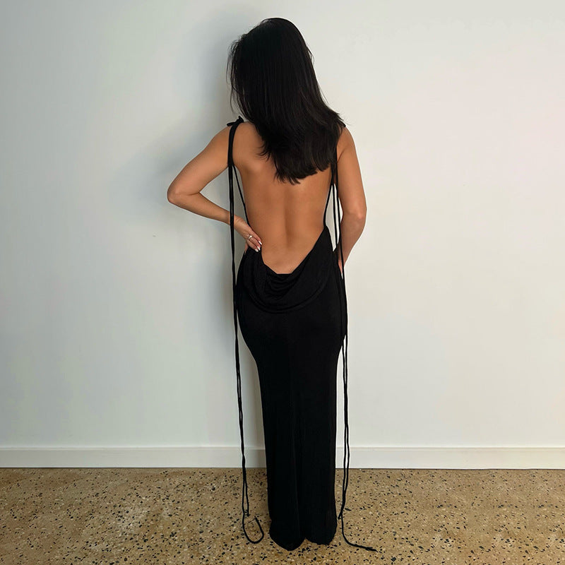 Lace up Backless Maxi Dress | Shop Now
