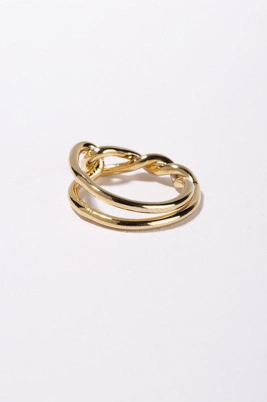 Twisted ring   gold - York & Dante LLC